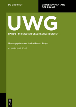 Hardcover §§ 8-20; § 23 Geschgehg; Register [German] Book