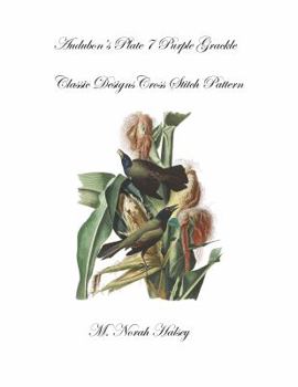 Paperback Audubon's Plate 7 Purple Grackle: Classic Designs Cross Stitch Pattern Book