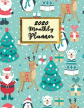 Paperback Monthly Planner 2020: Organizer To do List January - December 2020 Calendar Top goal and Focus Schedule Beautiful background Monthly and Wee Book
