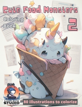 Paperback Cute Food Monsters 2: amazing illustrations for kids Book