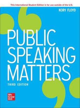 Paperback Public Speaking Matters 3Rd Edition (International Edition) Textbook only Book