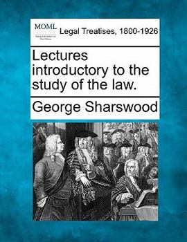 Paperback Lectures Introductory to the Study of the Law. Book