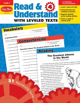 Paperback Read and Understand with Leveled Texts, Grade 4 Teacher Resource Book