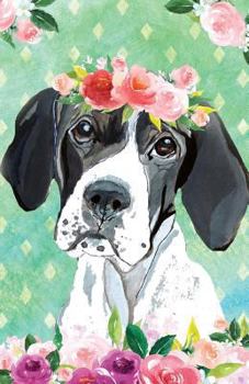 Paperback Journal Notebook For Dog Lovers English Pointer In Flowers: 162 Lined and Numbered Pages With Index Blank Journal For Journaling, Writing, Planning an Book