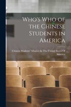 Paperback Who's Who of the Chinese Students in America Book