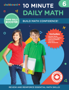 Paperback Canadian 10 Minute Daily Math Grade 6 Book