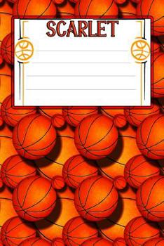 Paperback Basketball Life Scarlet: College Ruled Composition Book