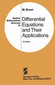 Hardcover Differential Equations and Their Applications: An Introduction to Applied Mathematics Book