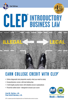 Paperback Clep(r) Introductory Business Law Book + Online, 2nd Ed. Book