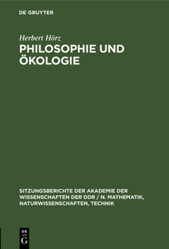 Hardcover Philosophie Und Ökologie [German] Book