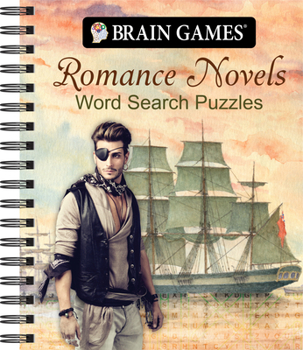 Spiral-bound Brain Games - Romance Novels Word Search Puzzles Book
