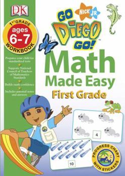 Paperback Go, Diego, Go! First Grade Workbook [With Stickers] Book