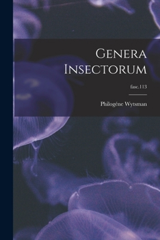 Paperback Genera Insectorum; fasc.113 Book
