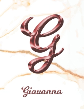 Giavanna: 1 Year Weekly Planner with Note Pages (12 Months) | White Marble Rose Gold Pink Effect Letter G | 2020 - 2021 | Week Planning | Monthly ... | Plan Each Day, Set Goals & Get Stuff Done