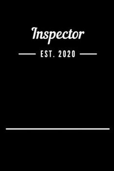 Paperback Inspector EST. 2020: Blank Lined Notebook Journal Book