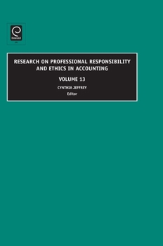 Hardcover Research on Professional Responsibility and Ethics in Accounting Book
