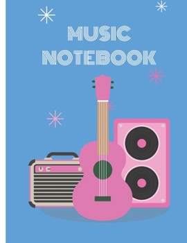 Paperback Music notebook: Manuscript Staff Paper 8.5 x 11 Wide Staff 100 Sheets for kids boys girls students teachers Book