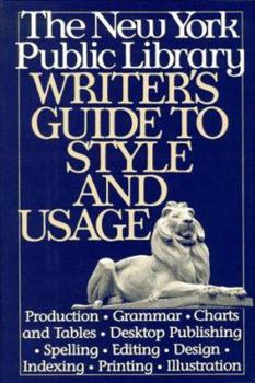 Hardcover New York Public Library Writer's Guide to Style and Usage Book