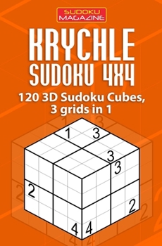 Paperback Krychle Sudoku 4x4: 120 3D Sudoku Cubes, 3 grids in 1 Book