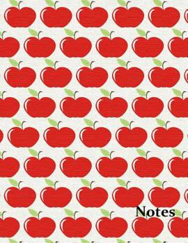 Notes: Large notebook with apples on the cover and 100 wide ruled pages for school work