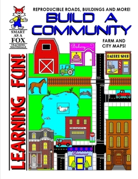 Paperback Build a Community: Create Your own City and Farm Mapping Activity Book