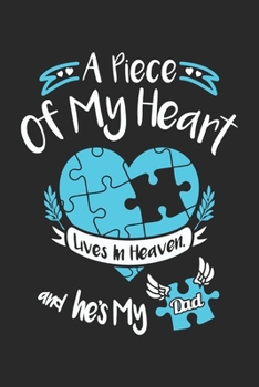 A piece of my heart lives in heaven and he's my dad: Paperback Book With Prompts About What I Love About Dad/ Father's Day/ Birthday Gifts From Son/Daughter