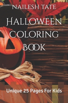 Paperback Halloween Coloring Book: Unique 25 Pages For Kids Book