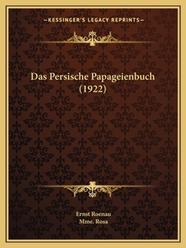 Paperback Das Persische Papageienbuch (1922) [German] Book