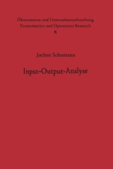 Paperback Input-Output-Analyse [German] Book