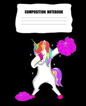 Composition Notebook: Cheerleading Cheerleader Black Composition Notebook Back to School 7.5 x 9.25 Inches 100 College Ruled Pages Journal C