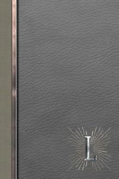 Paperback L: Meetings Notebook for Social Worker with Custom Interior: Personalized Monogram Initial Beveled Silver & Leather Effec Book