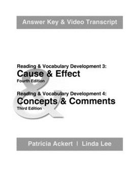Paperback Cause & Effect;. Answer Key & Video Transcript: Concepts & Comments Book