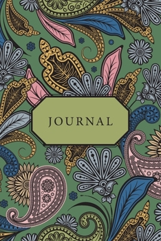 Paperback Journal: 6 x 9 Journal notebook with lined pages to write in - Dark Paisley Pattern Book