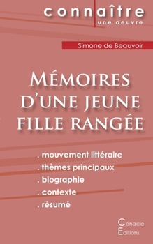 Paperback Fiche de lecture Mémoires d'une jeune fille rangée de Simone de Beauvoir (Analyse littéraire de référence et résumé complet) [French] Book