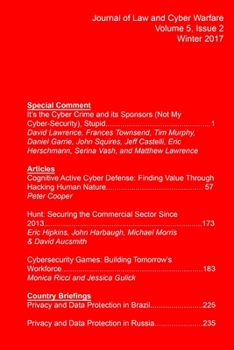 Paperback Journal of Law and Cyber Warfare, Volume 5, Issue 2 Book