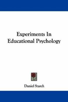 Paperback Experiments in Educational Psychology Book
