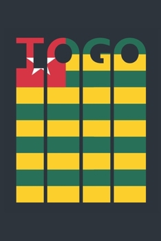 Vintage Togo Notebook - Togolese Flag Writing Journal - Togo Gift for Togolese Mom and Dad - Retro Togolese Diary: Medium College-Ruled Journey Diary, 110 page, Lined, 6x9 (15.2 x 22.9 cm)