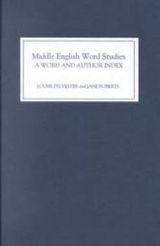 Hardcover Middle English Word Studies: A Word and Author Index Book