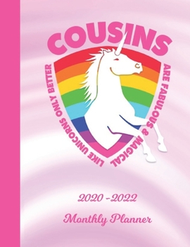 Paperback Monthly Planner: Cousin Pink 2 Year Organizer with Note Pages (24 Months) - Jan 2020 - Dec 2021 - Month Planning - Appointment Calendar Book