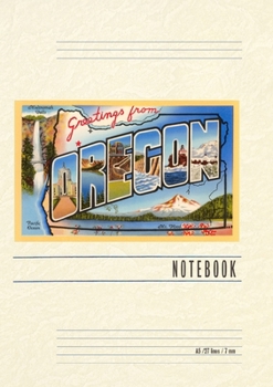 Paperback Vintage Lined Notebook Greetings from Oregon Book