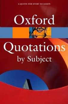 Paperback Oxford Quotations by Subject Book