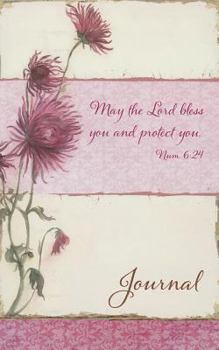 Paperback Christian Art Gifts Scripture Journal May the Lord Bless You Numbers 6:24 Bible Verse Pink Floral Inspirational Notebook,128 Ruled Pages Flexcover 5.5 Book