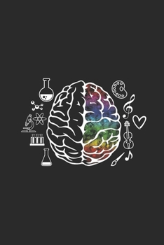 Brain Of Scientist: Dotted Bullet Notebook (6" x 9" - 120 pages) ~ Science Themed Notebook for Gift / Daily Activity Journals / Diary