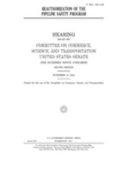 Reauthorization of the Pipeline Safety Program