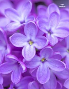 Paperback Lilac Notebook: Wide-Ruled, Notebook, 110 Pages, Full Size (8.5 X 11 Inches), Large, Glossy Cover, Design on Front and Back Book