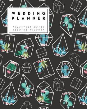 Wedding Planner : Cactus in Black Angles - Practical Guide Wedding Planner - Size 8x10