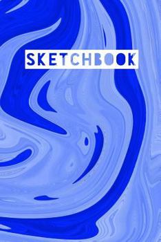 Sketchbook: Abstract Liquid Marble Blue Design