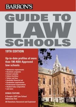 Paperback Barron's Guide to Law Schools Book