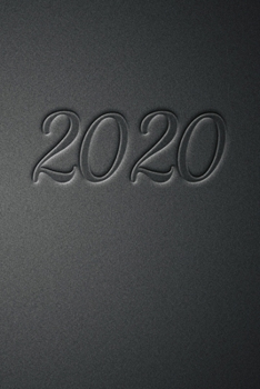 2020: Calendar, DIN-A5 paperback format, weekly planner with space for notes, holidays, year-round overview. white paper, with plain, modern writing, ... punched leather look black German Version