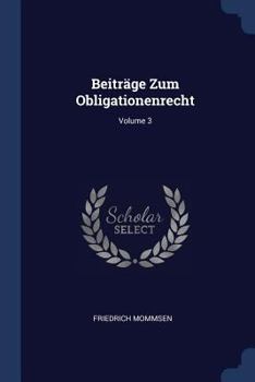 Paperback Beiträge Zum Obligationenrecht; Volume 3 Book